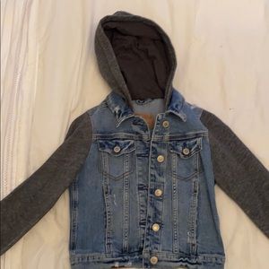 Hooded jean/sweater Jacket